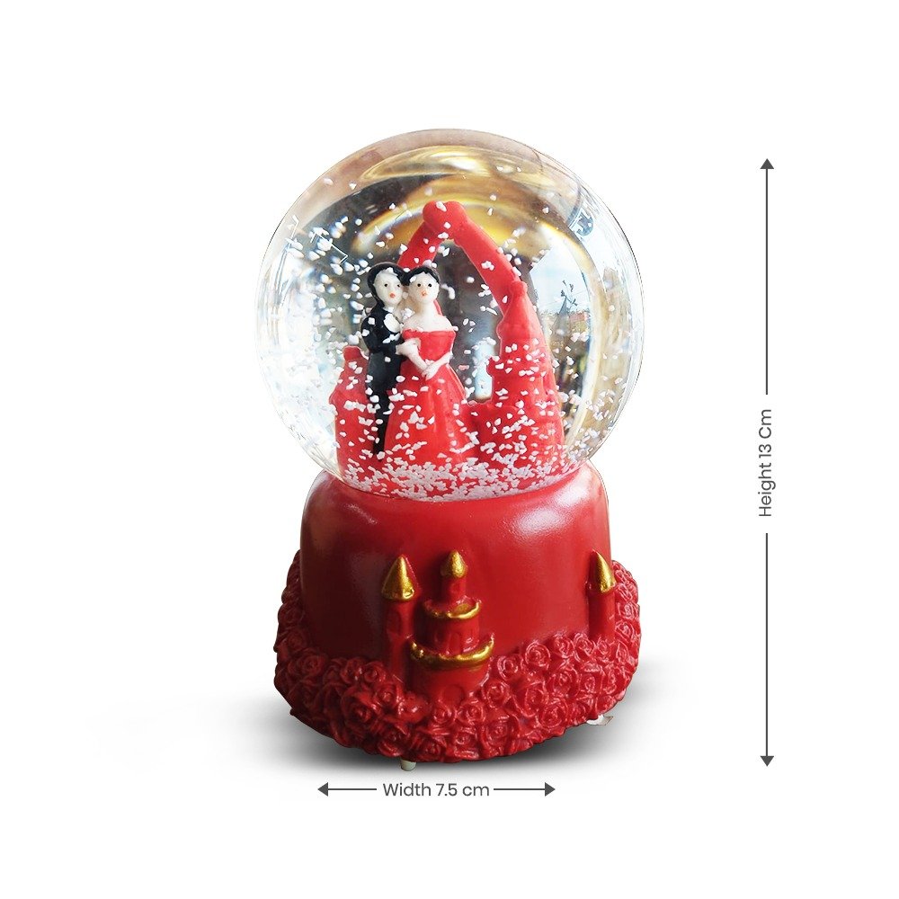 Enchanted Red Roses Snow Globe – Musical Gift thumbnail 3
